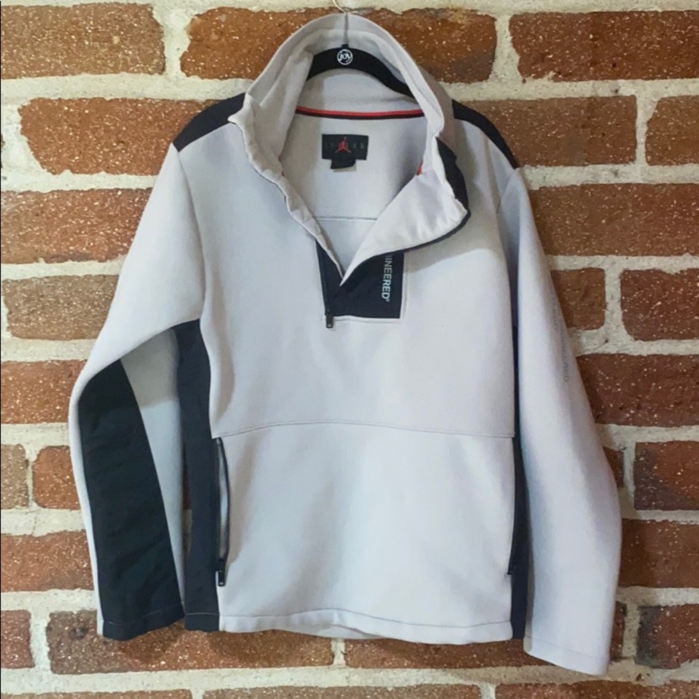 Nike Gray and Black Women's Hoodie